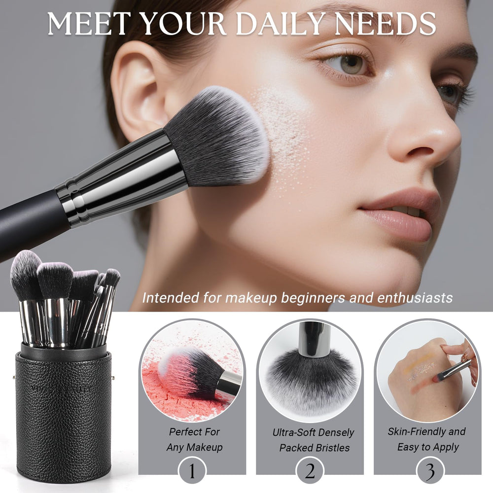 VIVID BEAUTY close-up of dense synthetic bristles showing smooth even product pickup