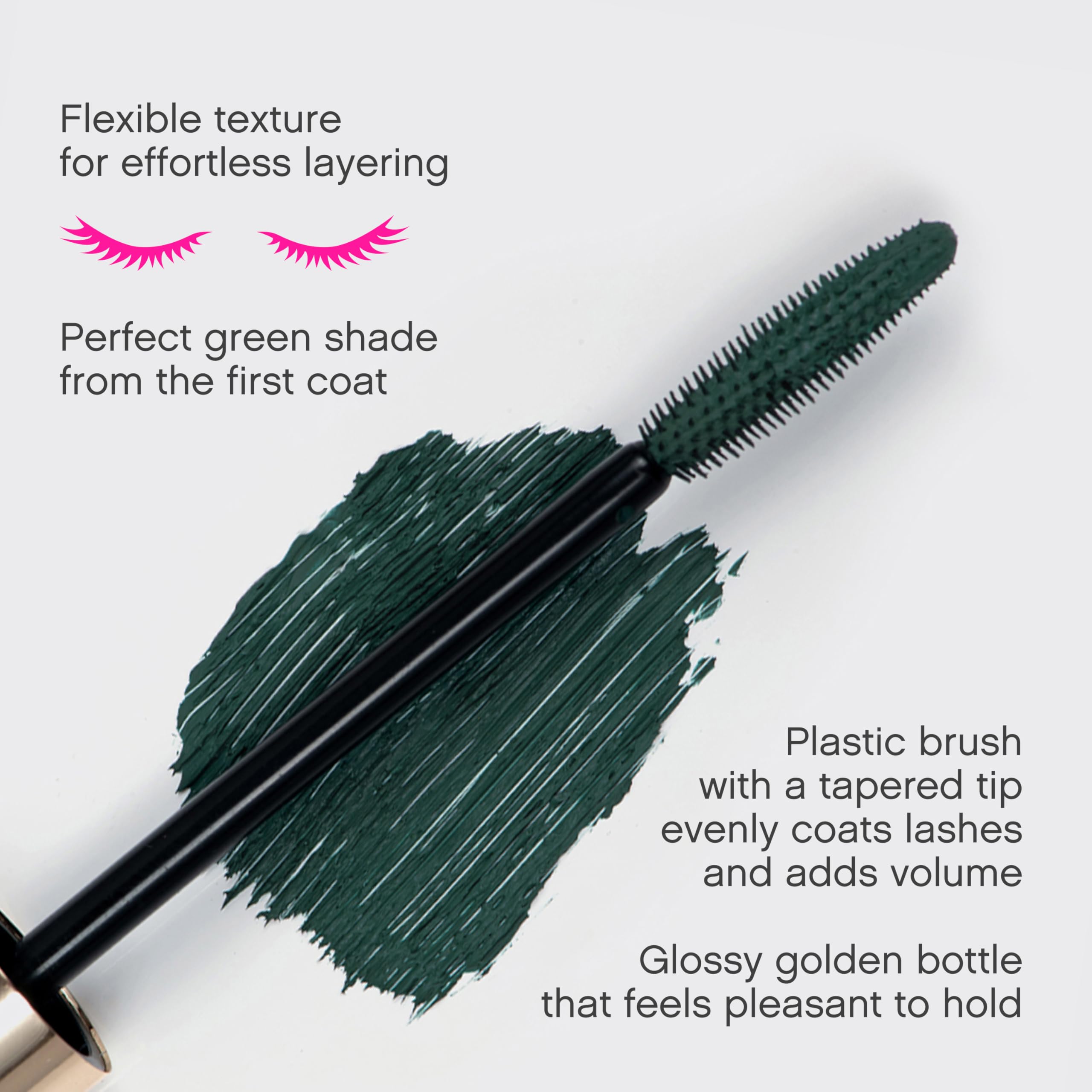 Vivienne Sabó swatch of green pigment showing vivid color payoff