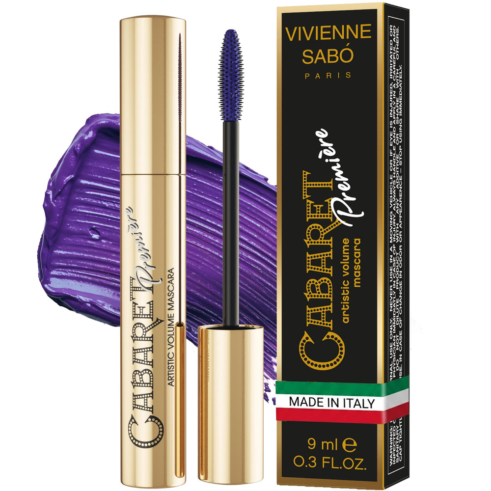 Vivienne Sabó front packaging showing purple mascara tube and branding for easy identification