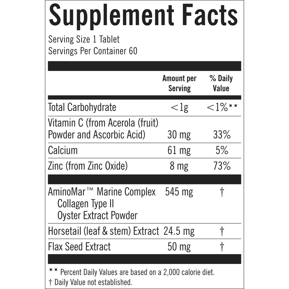 Viviscal tablets pictured with healthy foods, reinforcing nutritional support message