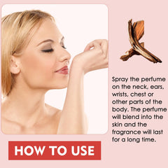 Vizela texture droplet on skin highlighting long-lasting rose scent benefit