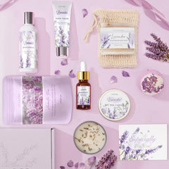 VKTASIMK lavender soy candle lit creating soothing ambiance and calm