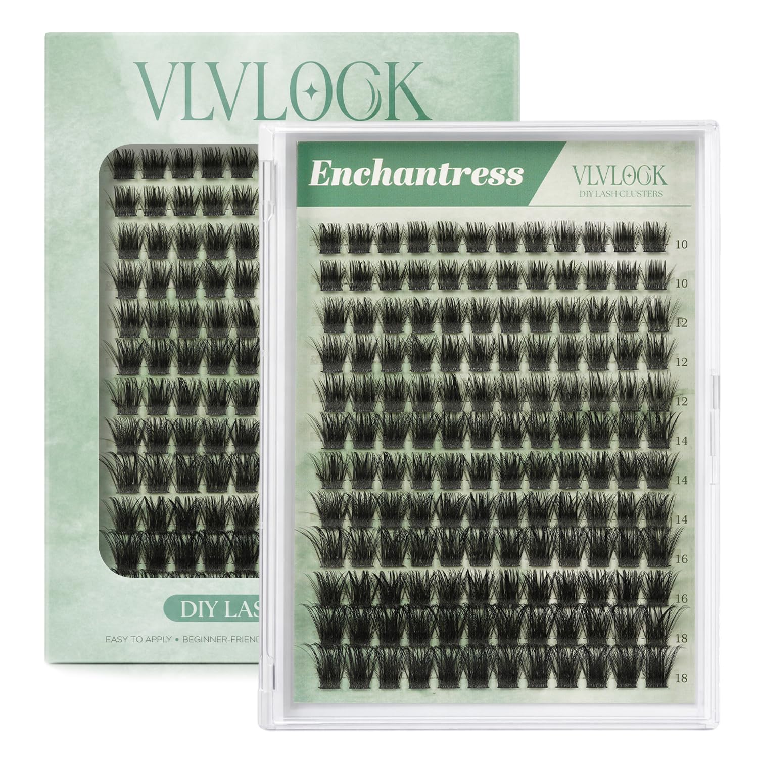 VLVLOCK Enchantress front packaging showing included cluster lengths for easy selection