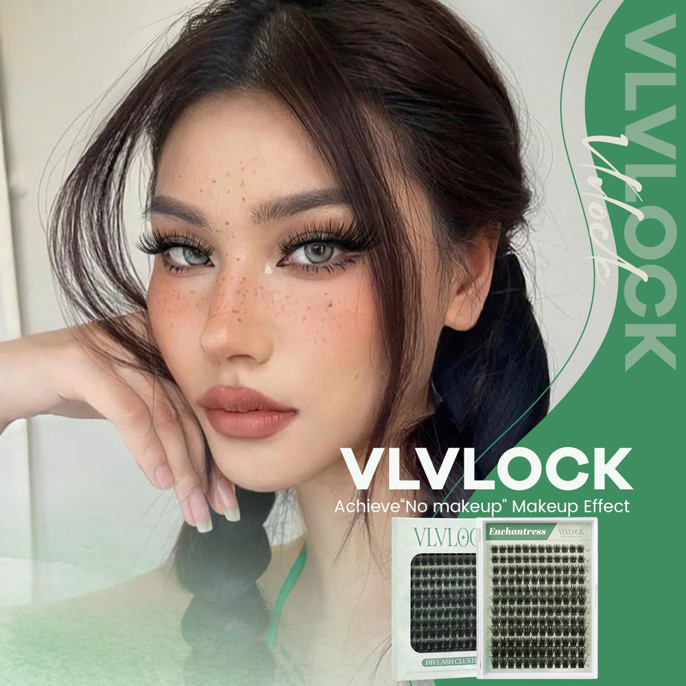 VLVLOCK lashes being applied with tweezer showing beginner-friendly placement steps