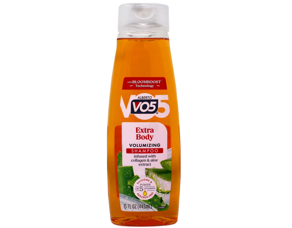 VO5 back label ingredients panel showing pro‑vitamin information clearly