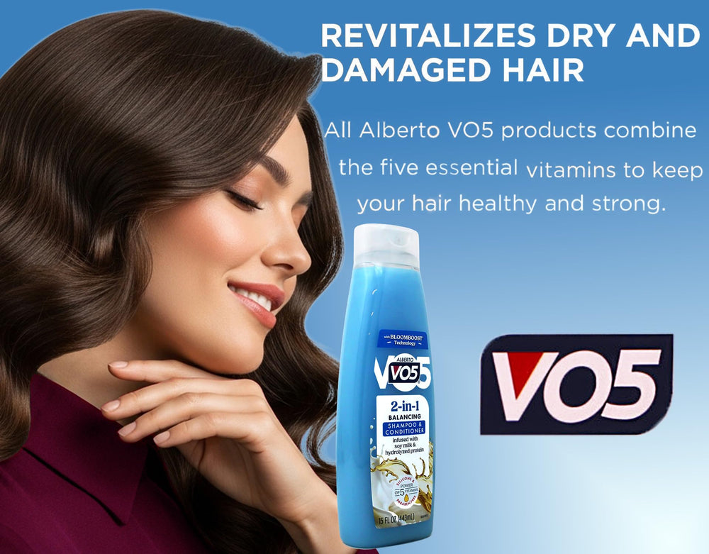 VO5 bottle back showing ingredients and directions for correct use