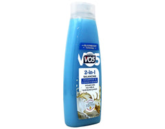 VO5 in-shower use with model showing detangling and softening benefit
