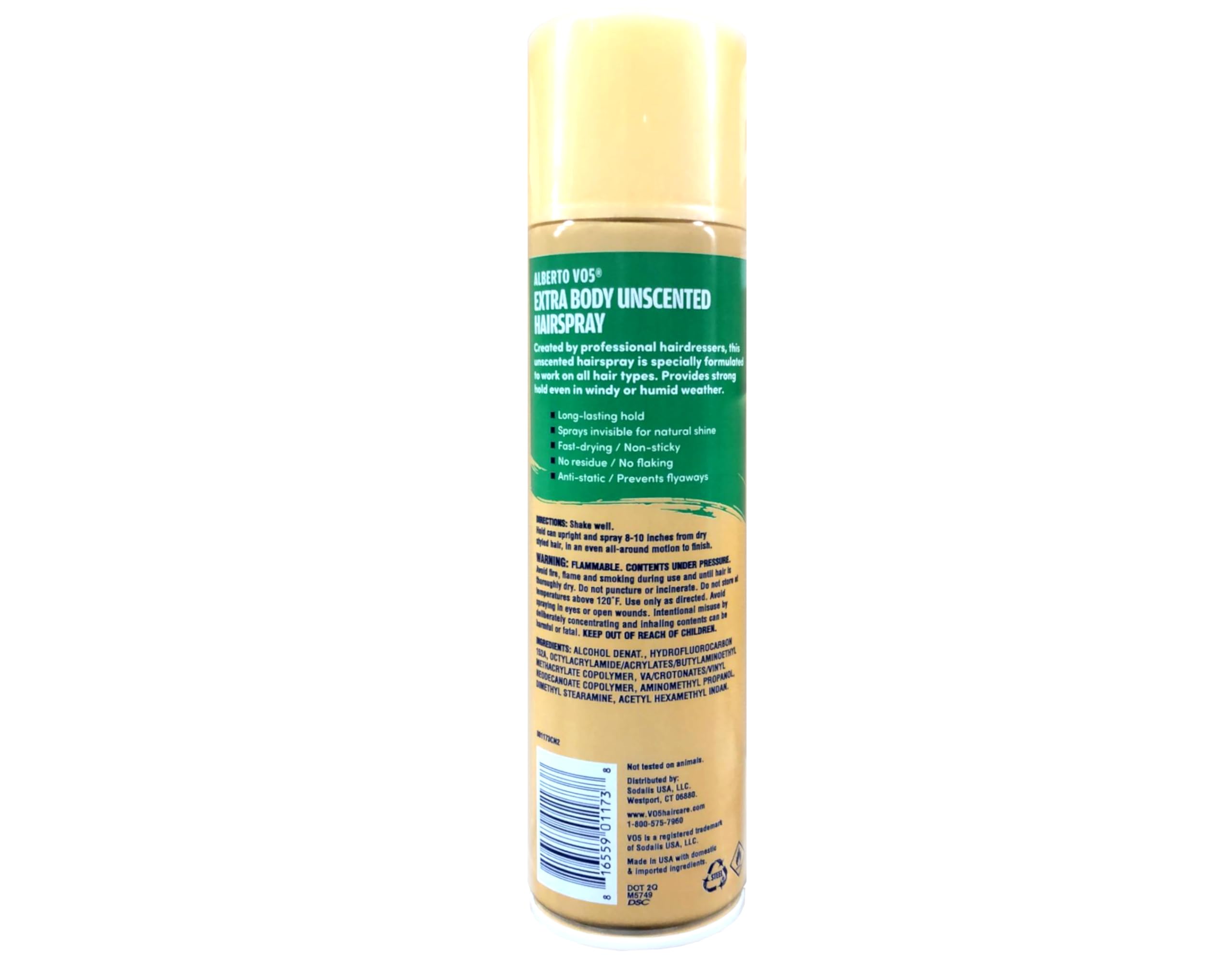 VO5 in-use styling while securing an updo for long-lasting hold