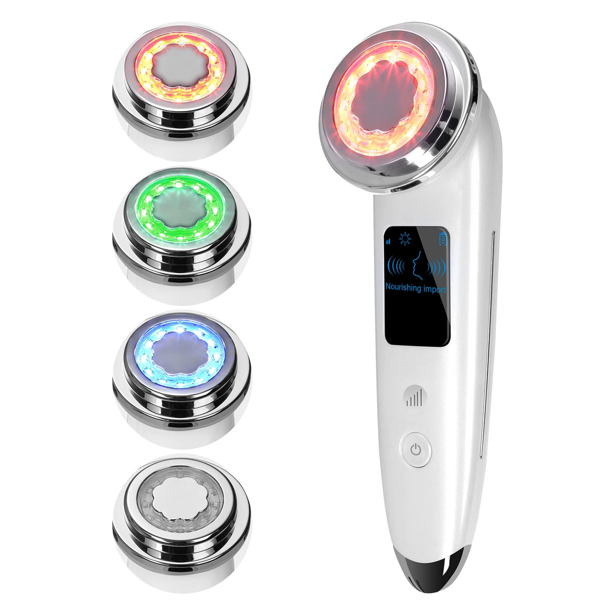 VOFEL face massager front view showing white body and ergonomic head for easy lifting