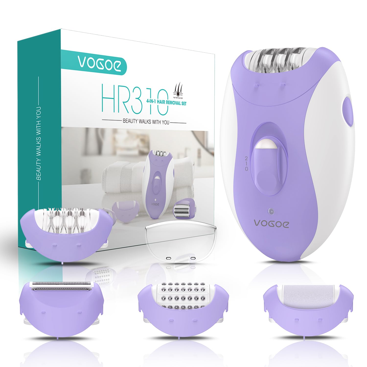 VOGOE HR310 front view showing compact body and controls, ideal for travel
