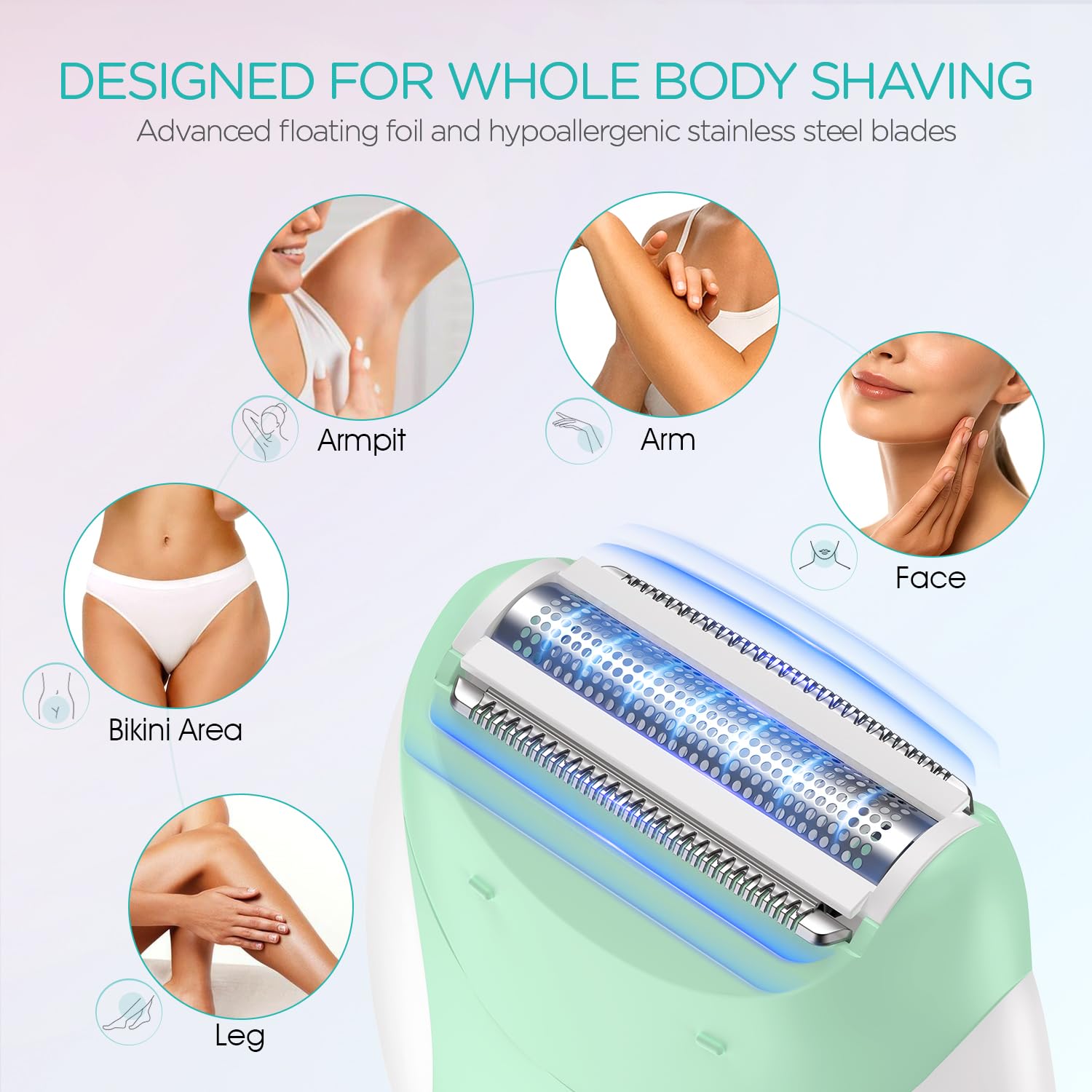 VOGOE massage roller and callus heads displayed for soothing skin and foot care
