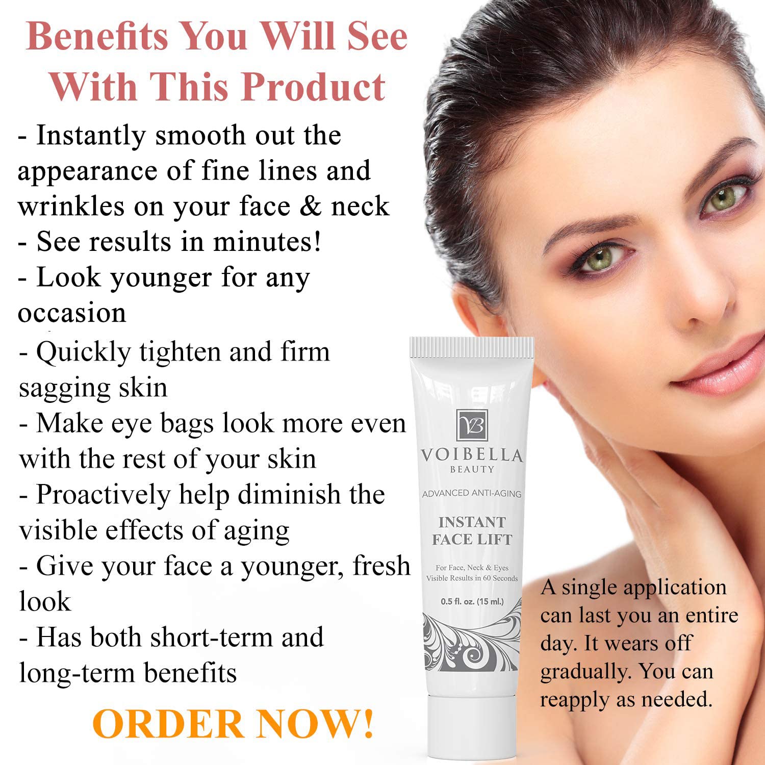 VOIBELLA BEAUTY cream texture close-up demonstrating smooth blendability and finish