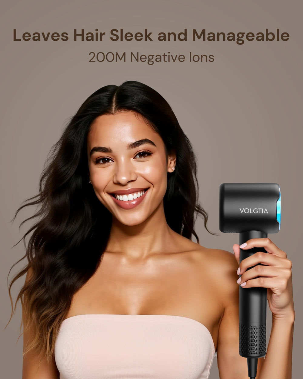 Volgtia diffuser attachment on dryer for defined curl shaping and reduced frizz