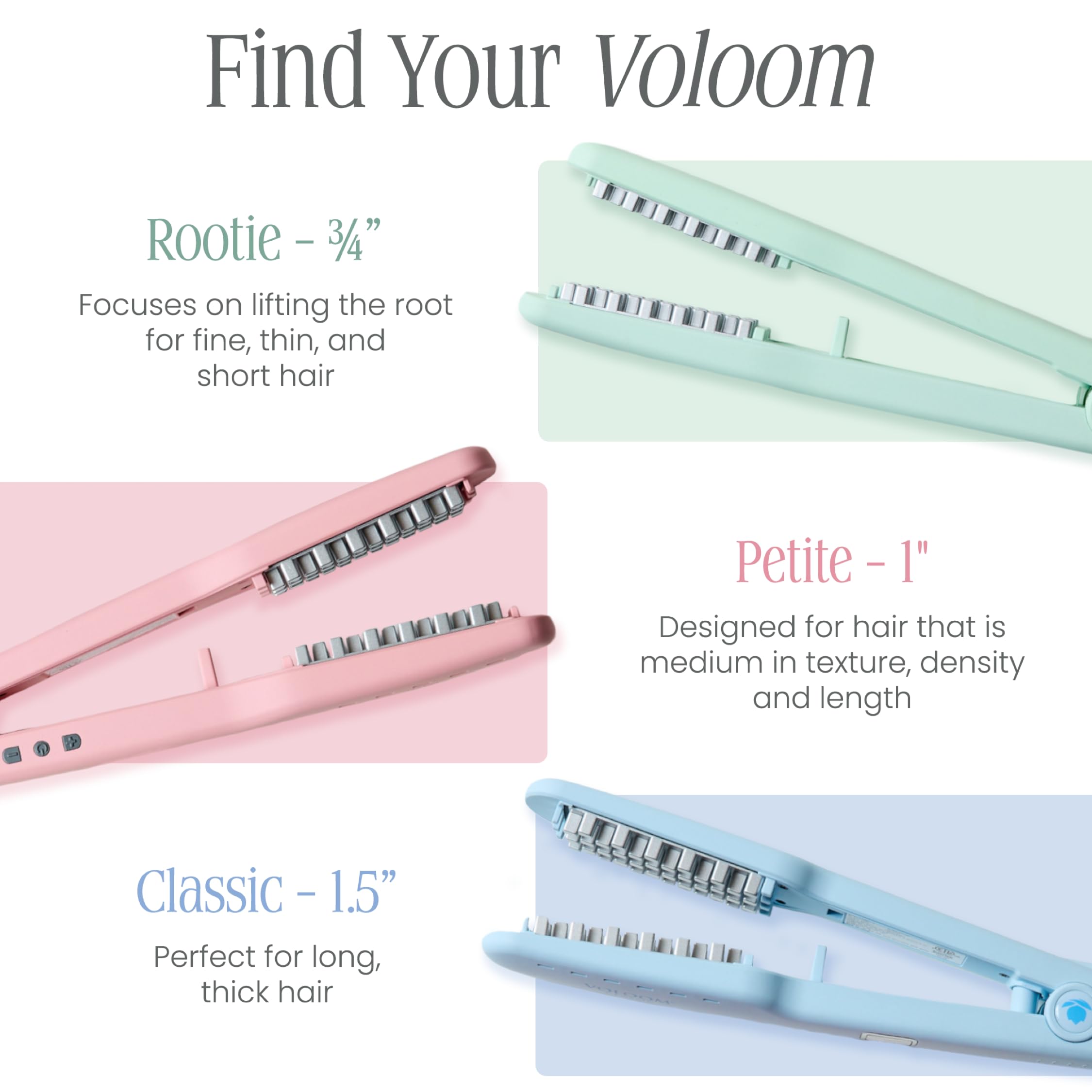 VOLOOM on bathroom vanity styled in a morning routine for quick salon results