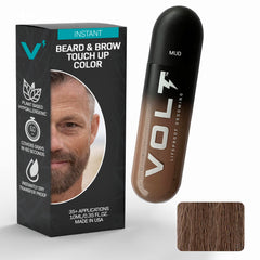 VOLT front packaging showing mud brown shade and compact size for convenience