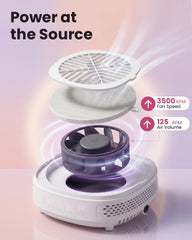 voltrish top view of three-button controls demonstrating adjustable suction benefit