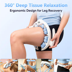 VOMLOR in use on thigh demonstrating smoother skin appearance and improved circulation