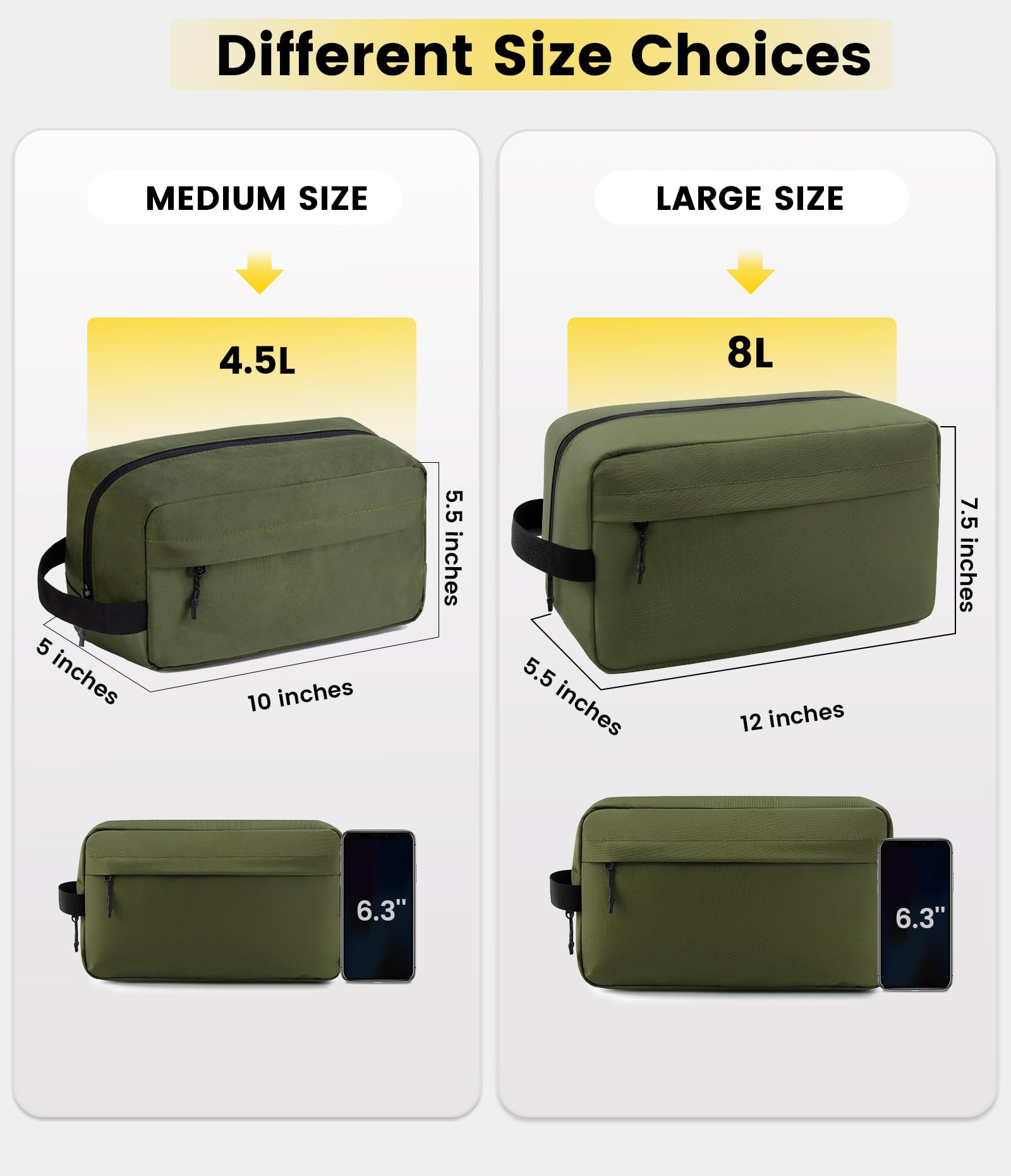 Vorspack open main compartment packed with bottles and shaver for organized travel