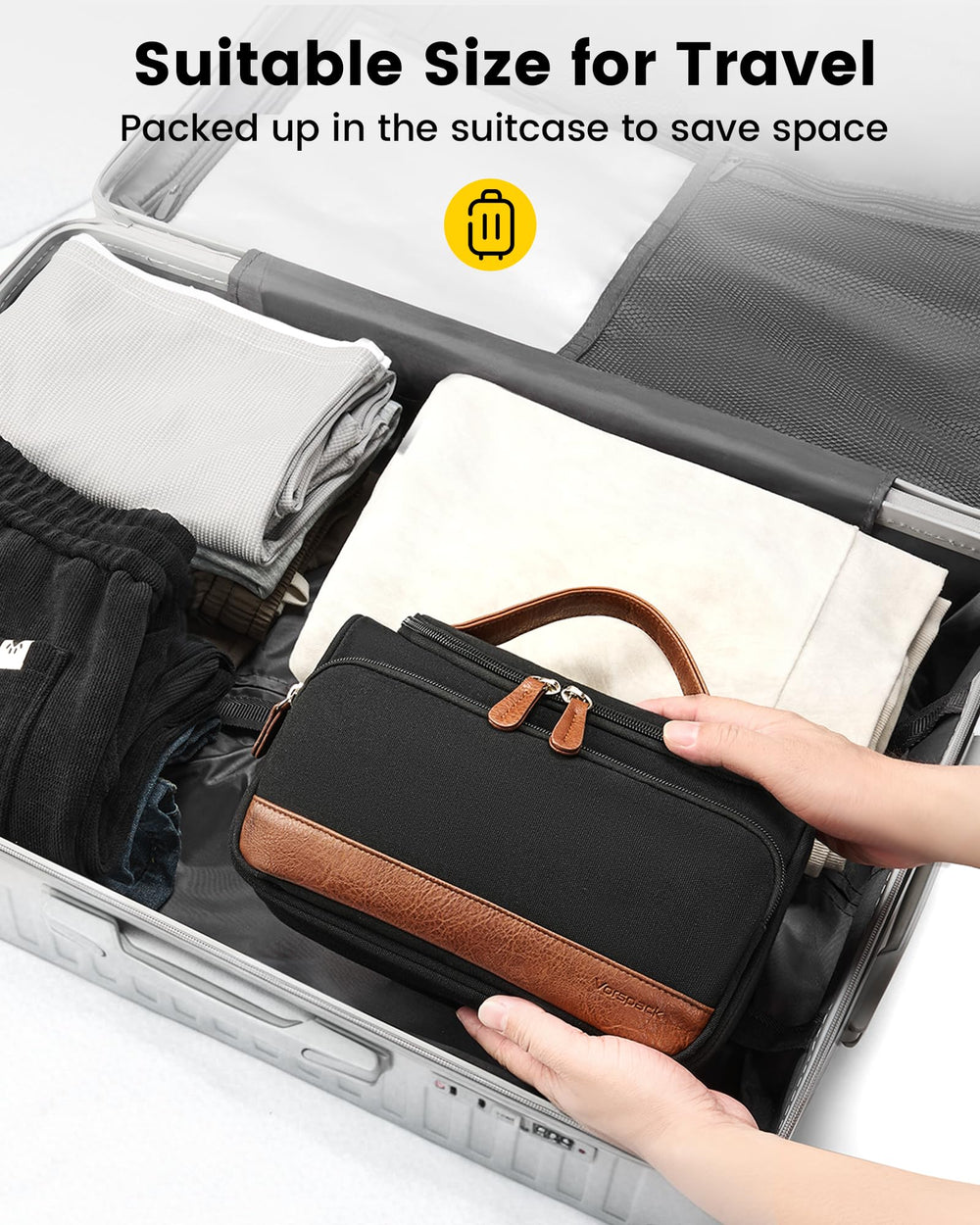 Vorspack zipper and handle detail showing smooth opening and carry benefit