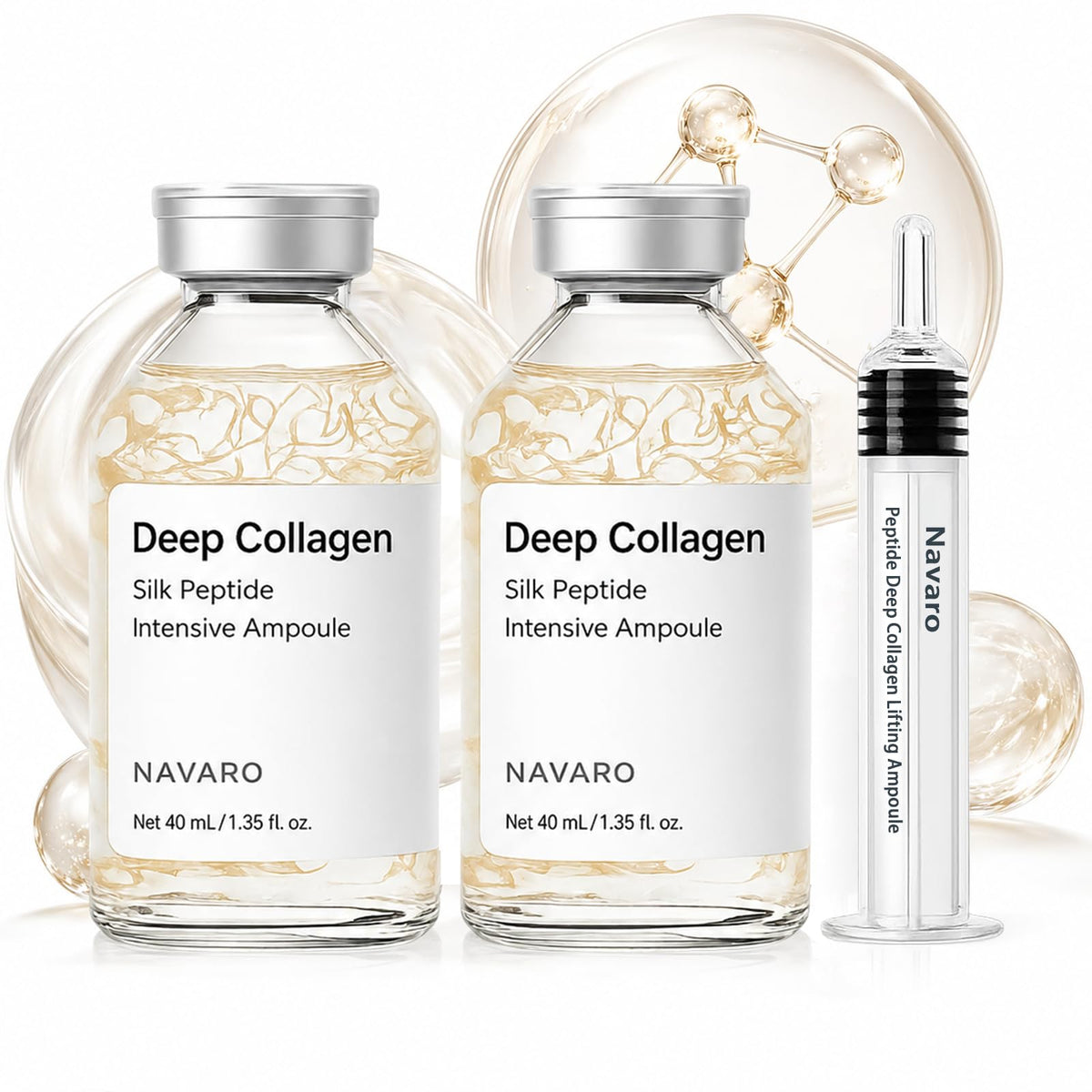 Vorzeth Navaro front packaging showing sleek ampoule bottle and benefits