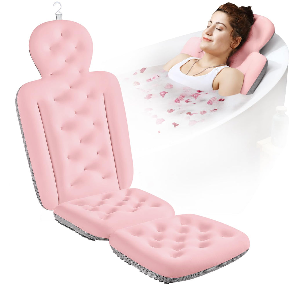 VOXOR full-body bath pillow front view showing full-length support and comfort