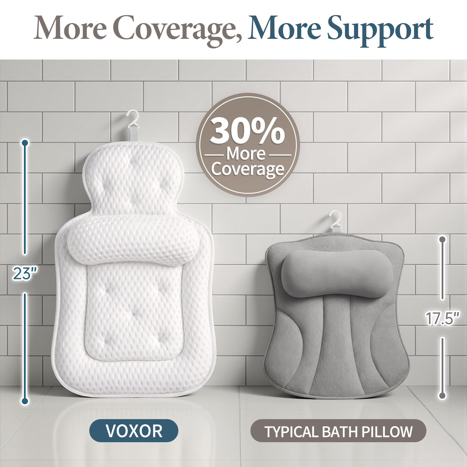 VOXOR packaging and labels highlighting materials and care benefits