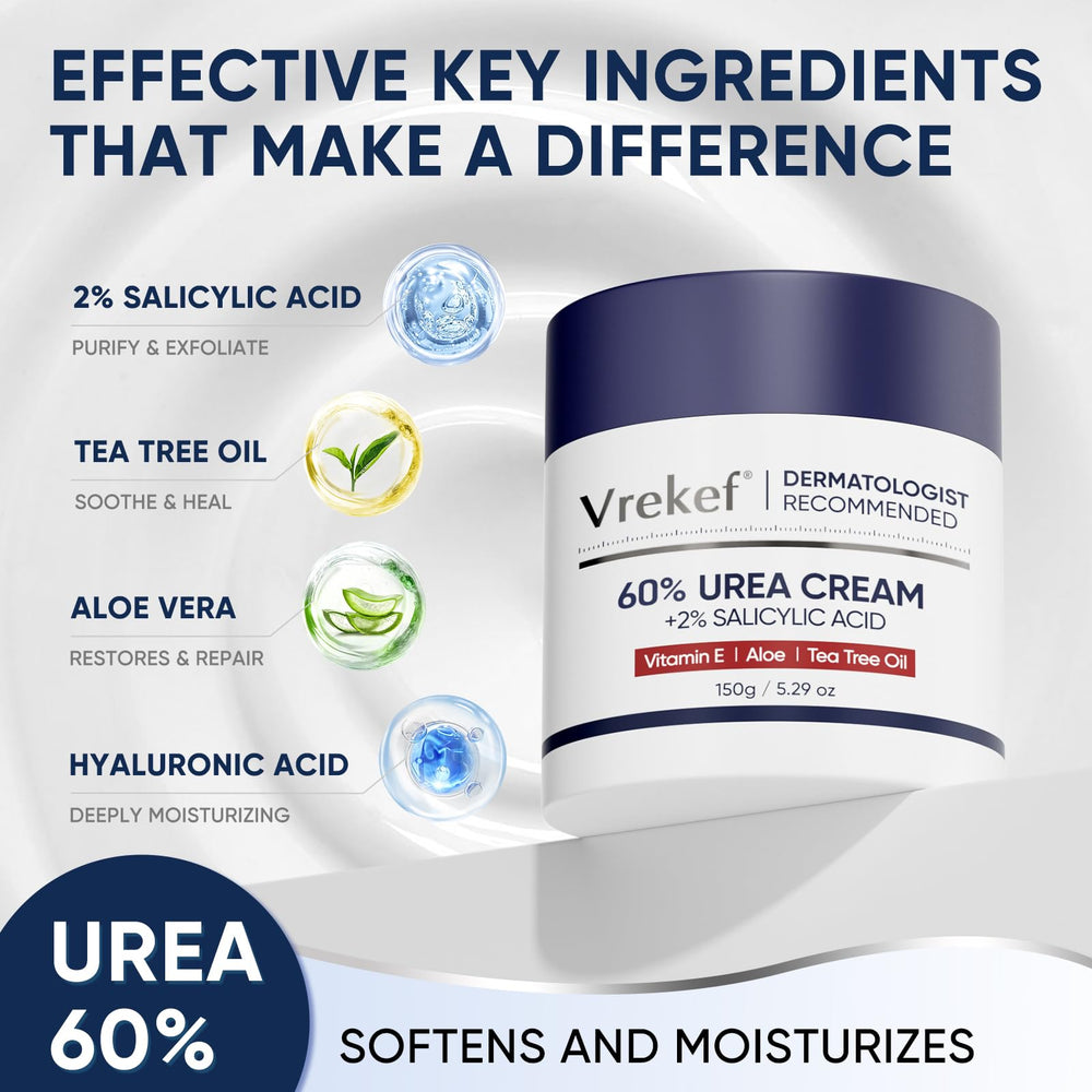 VREKEF cream texture close-up highlighting rich moisturizing benefit