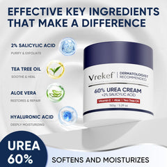 VREKEF cream texture close-up highlighting rich moisturizing benefit