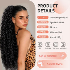 vroosar close-up of synthetic curls highlighting texture and natural bounce