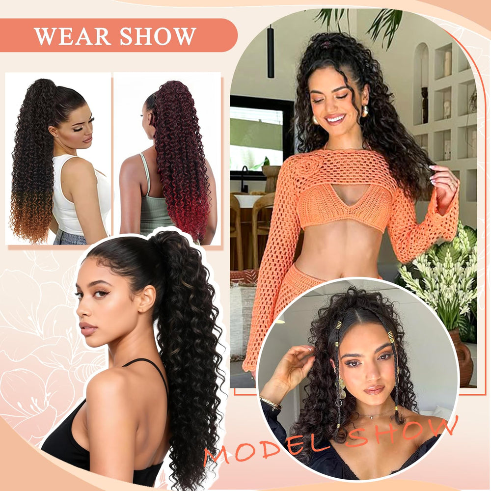 vroosar stored ponytail on hook demonstrating neat care and tangle-free benefit