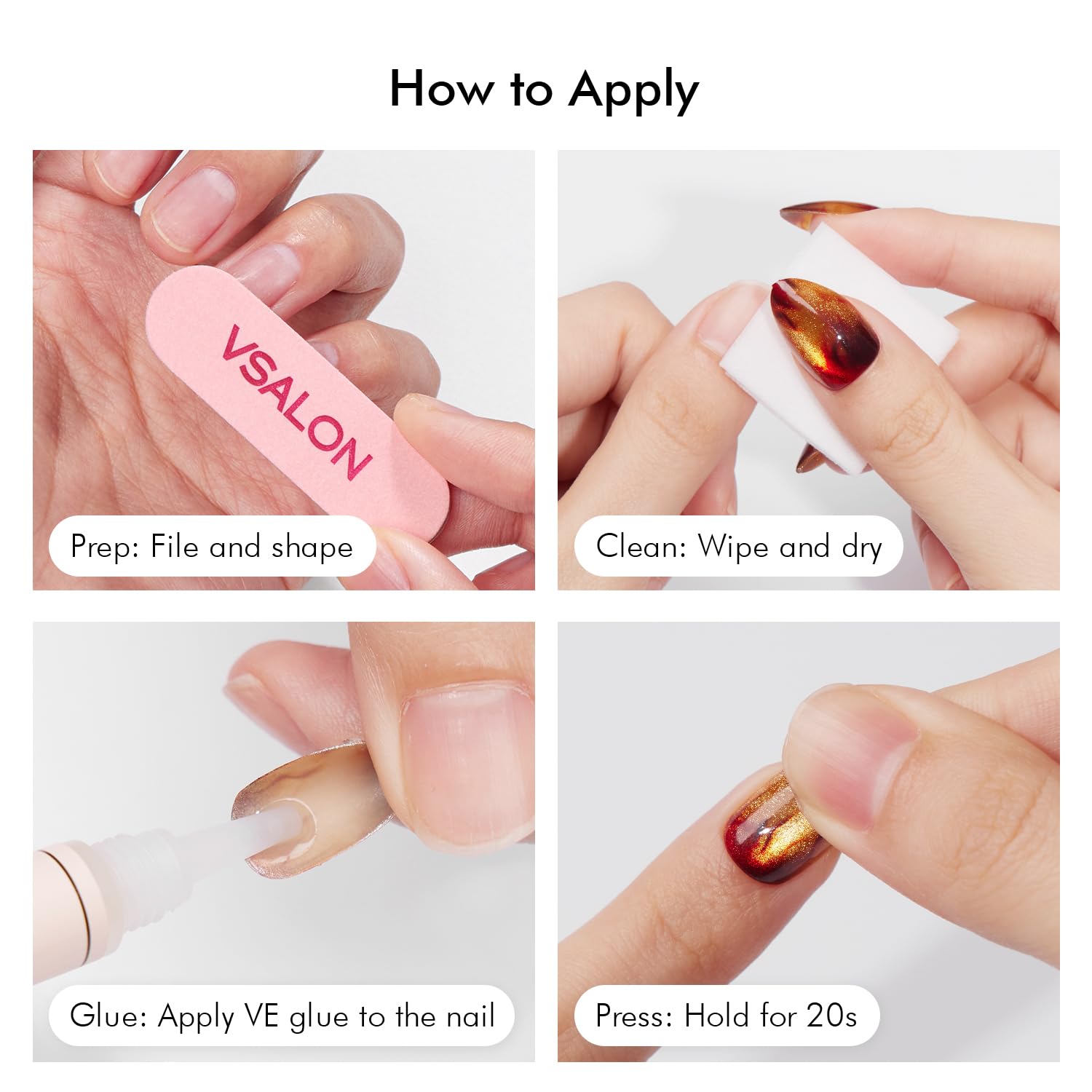 VSALON worn outdoors on hands demonstrating glossy finish and stylish impact