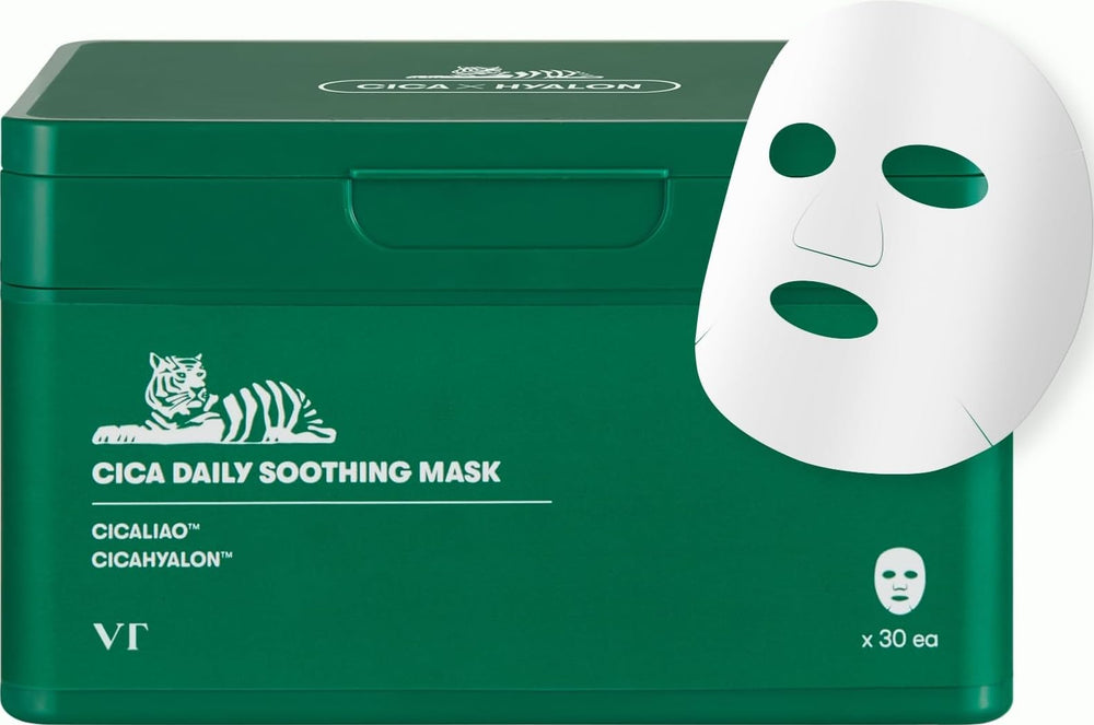 VT COSMETICS box front showing 30 daily CICA masks for hydration