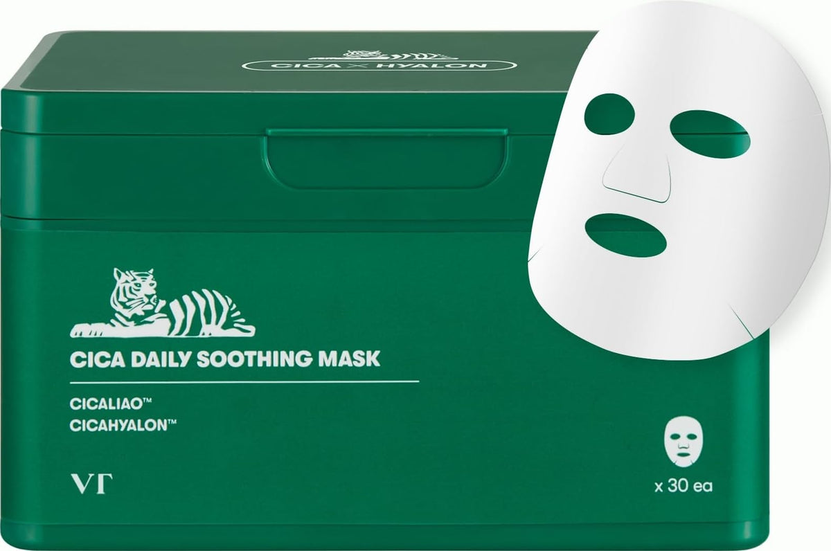 VT COSMETICS box front showing 30 daily CICA masks for hydration