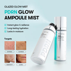 VT COSMETICS mist sprayed on face delivering instant hydration and glow