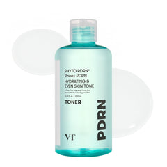 VT COSMETICS PDRN Toner bottle front view shows sleek packaging and hydration benefit