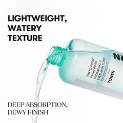 VT COSMETICS PDRN Toner being applied on hand demonstrating fast, non-sticky hydration