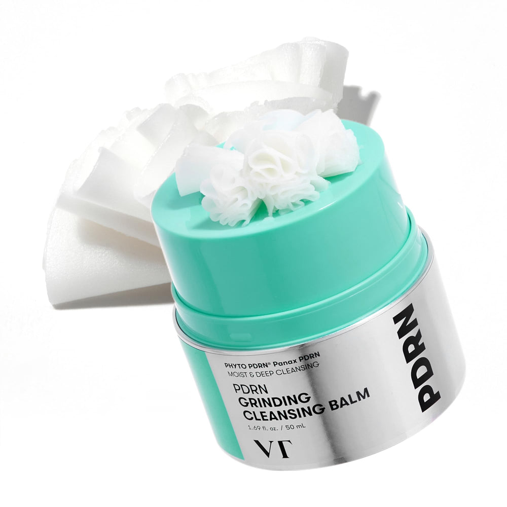 VT COSMETICS front view of cleansing balm showing packaging and size benefit hygienic design