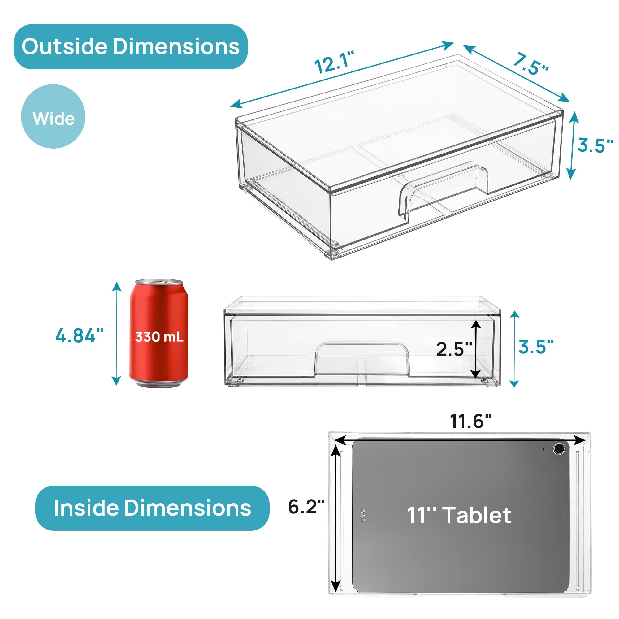 Vtopmart close-up on built-in handle for easy pull-out access and convenience