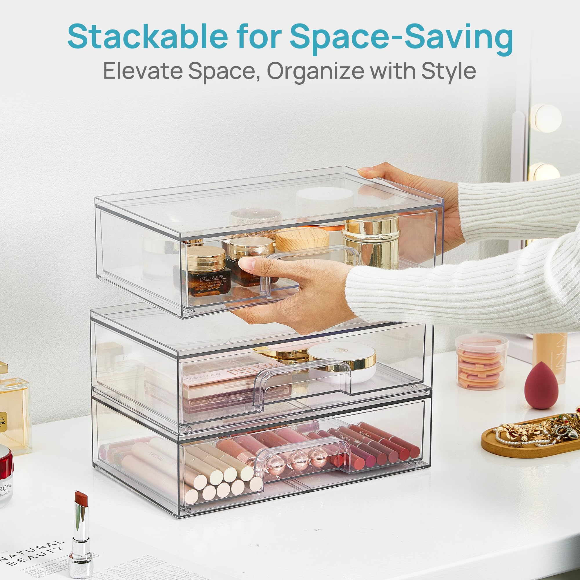 Vtopmart in bathroom vanity organizing cosmetics for quick daily routines