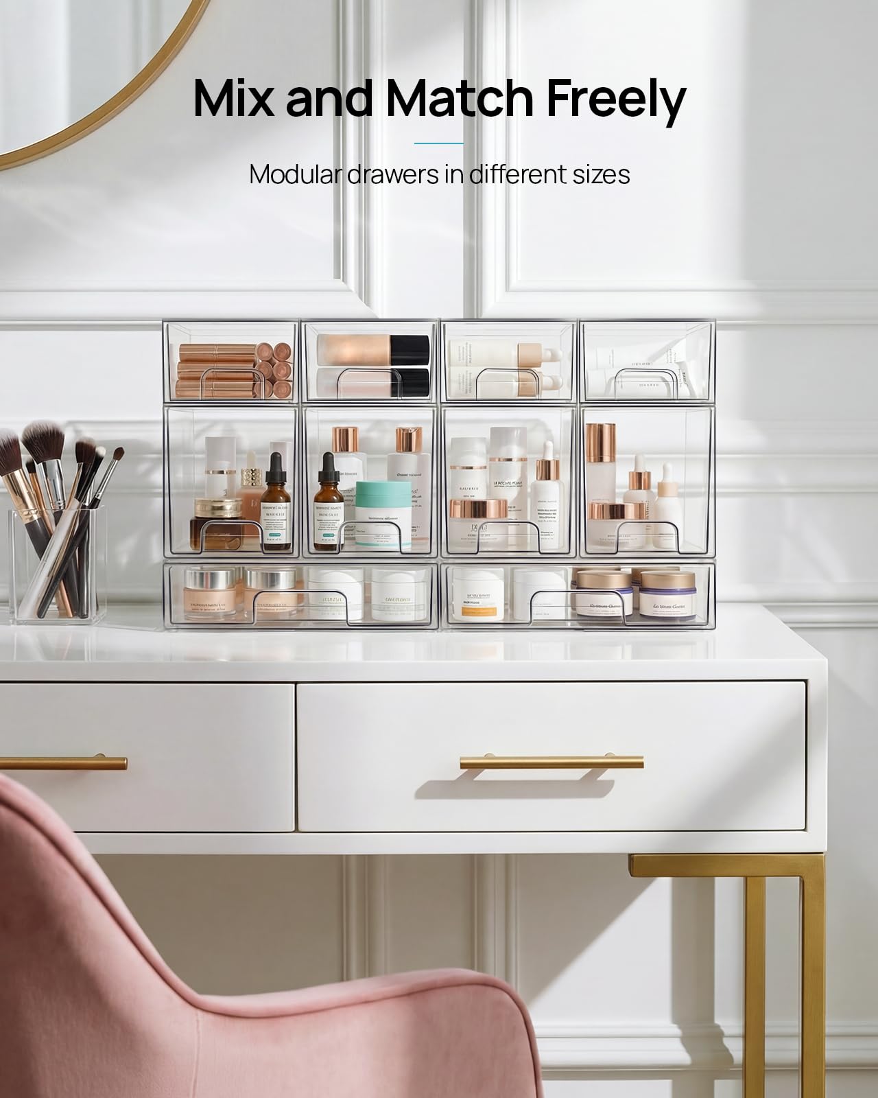 Vtopmart organized kitchen countertop lifestyle scene showing clutter reduction and accessibility