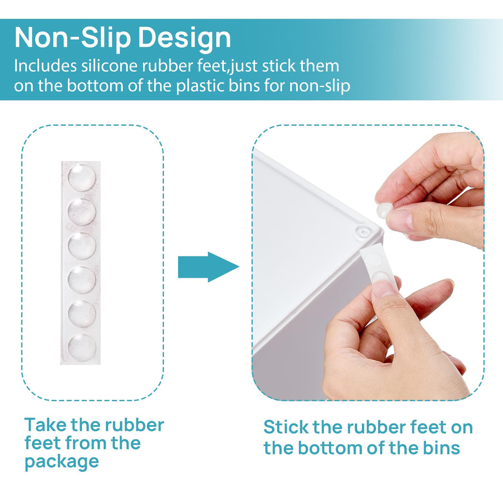 Vtopmart vanity setup with drawers organizing toiletries and reducing clutter benefit