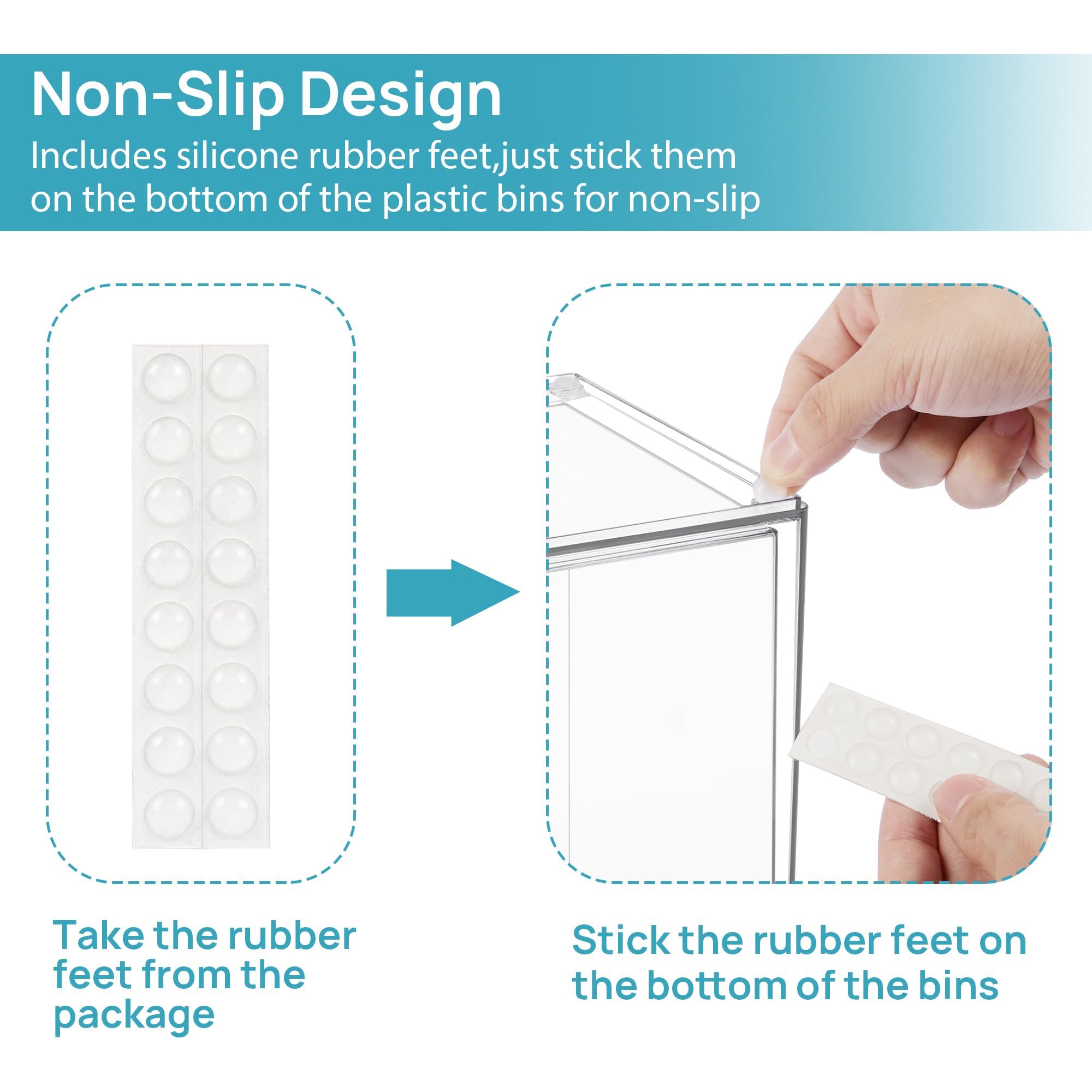 Vtopmart plastic clarity and texture close-up showing durable shatter-resistant finish benefit