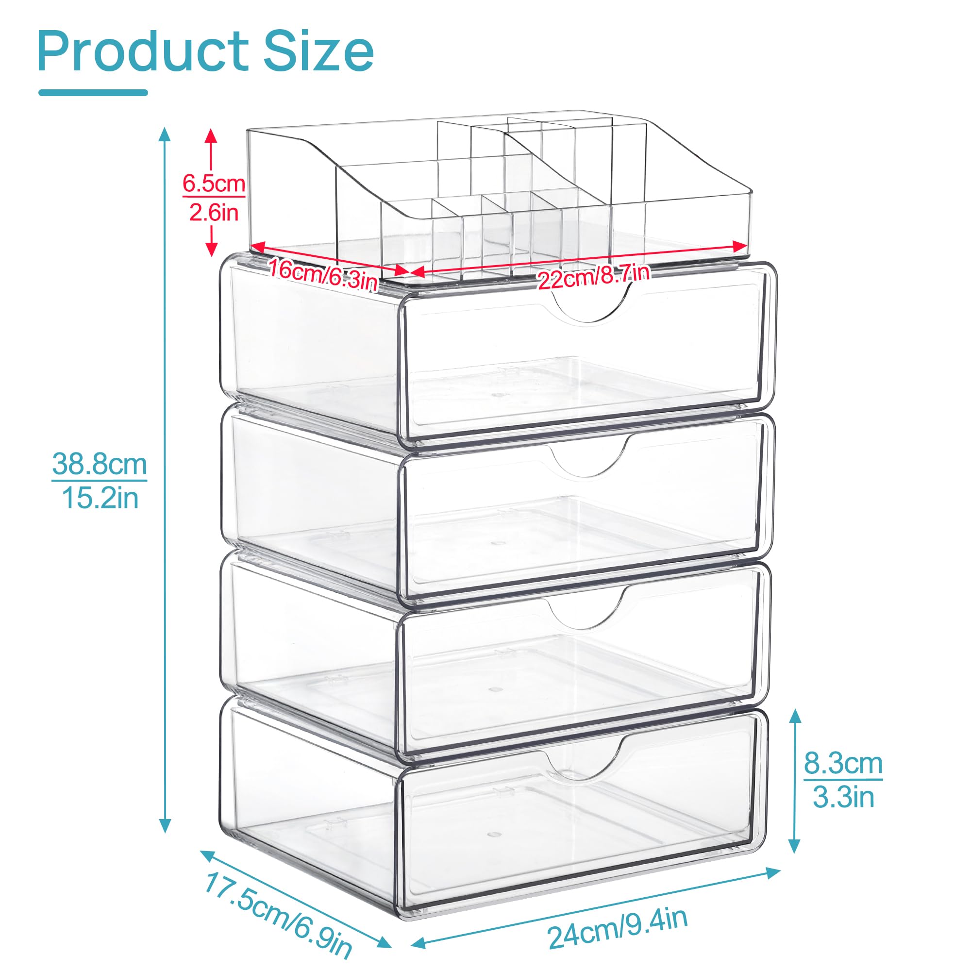 Vtopmart organizer on vanity styling portability and clutter-free beauty routine
