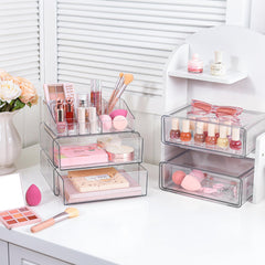 Vtopmart top compartments detail holding brushes and lipsticks for quick reach