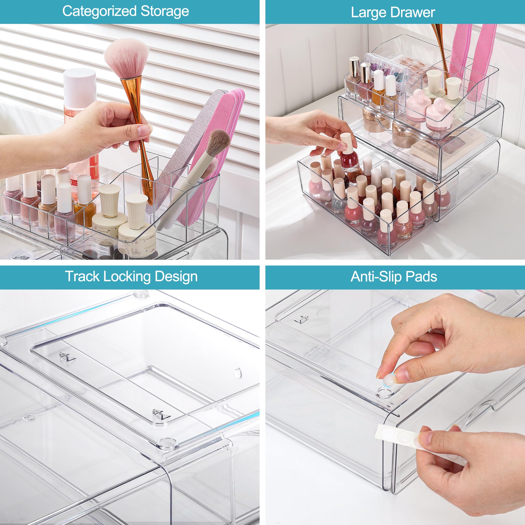 Vtopmart filled with makeup showing practical storage capacity