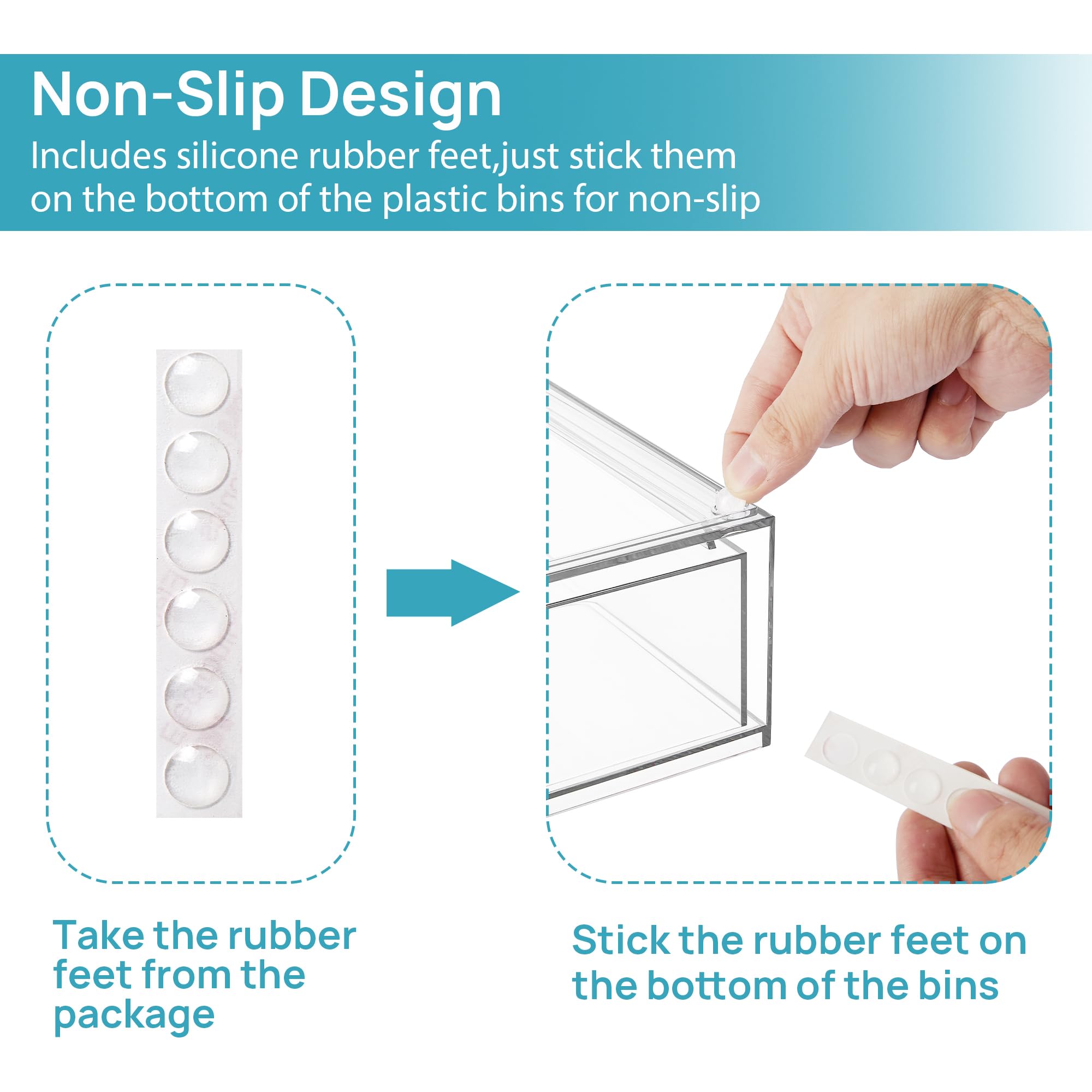 Vtopmart two drawers side-by-side on counter creating organized surface storage