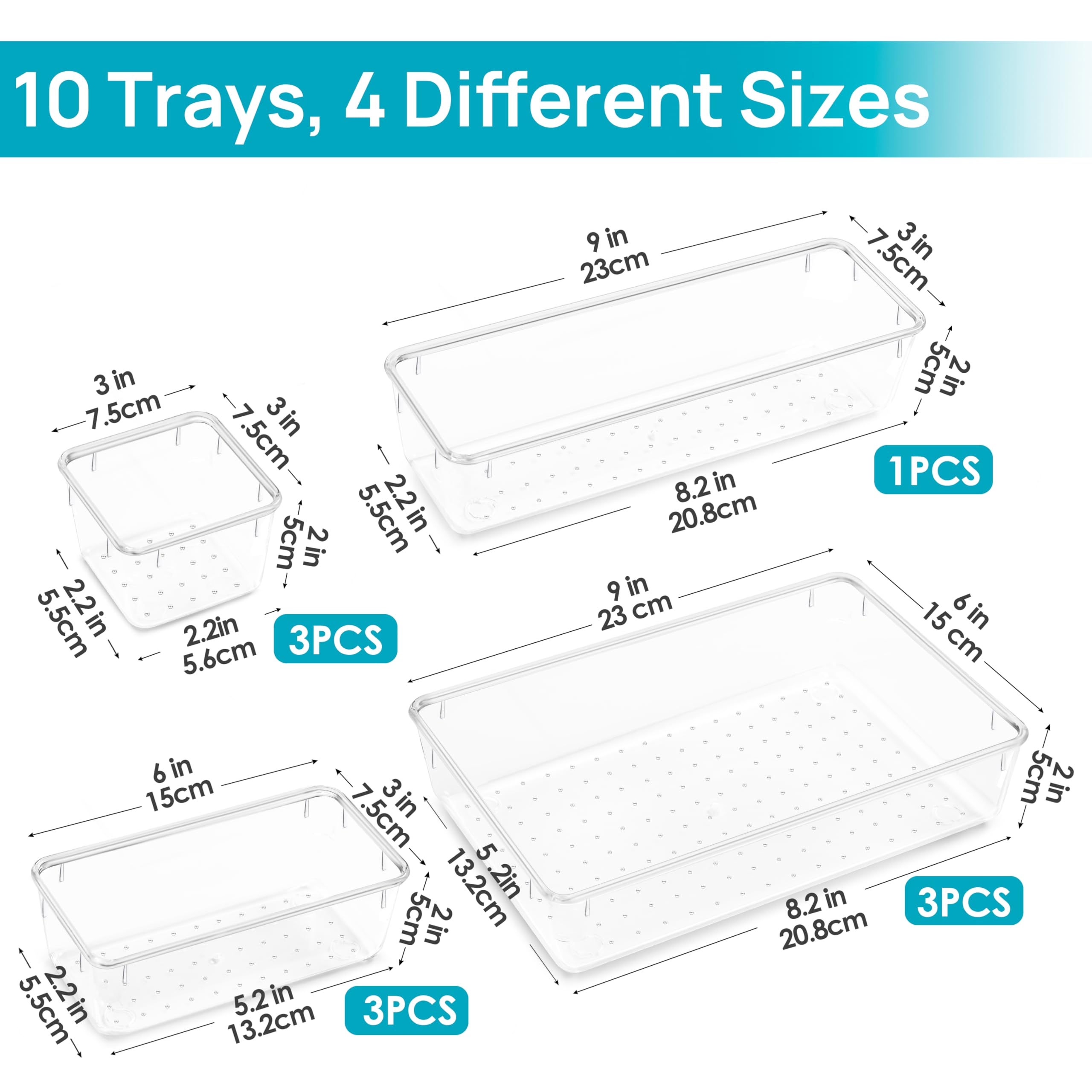 Vtopmart hand holding tray for scale demonstrating compact storage benefit
