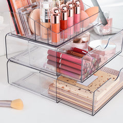 Vtopmart top tray compartments showing organized lipsticks and pencils
