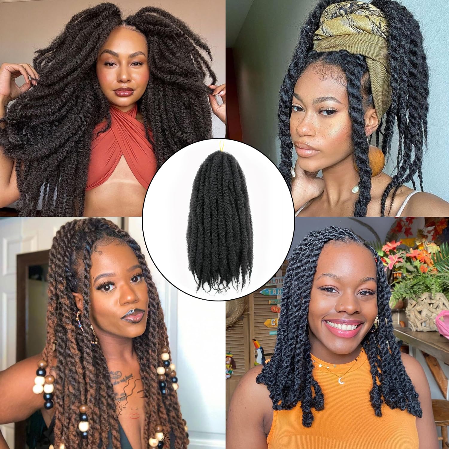 vustbeauty included crochet hook and rings displayed for quick installation