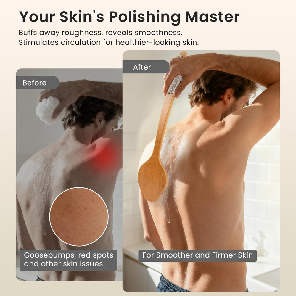 VWMYQ in-shower use with hand demonstrating reach and comfortable control benefit